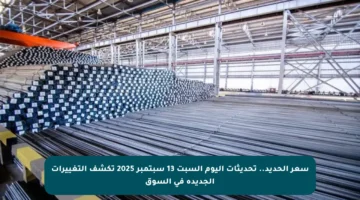 سعر الحديد.. تحديثات اليوم السبت 13 سبتمبر 2025 تكشف التغييرات الجديدة في السوق
